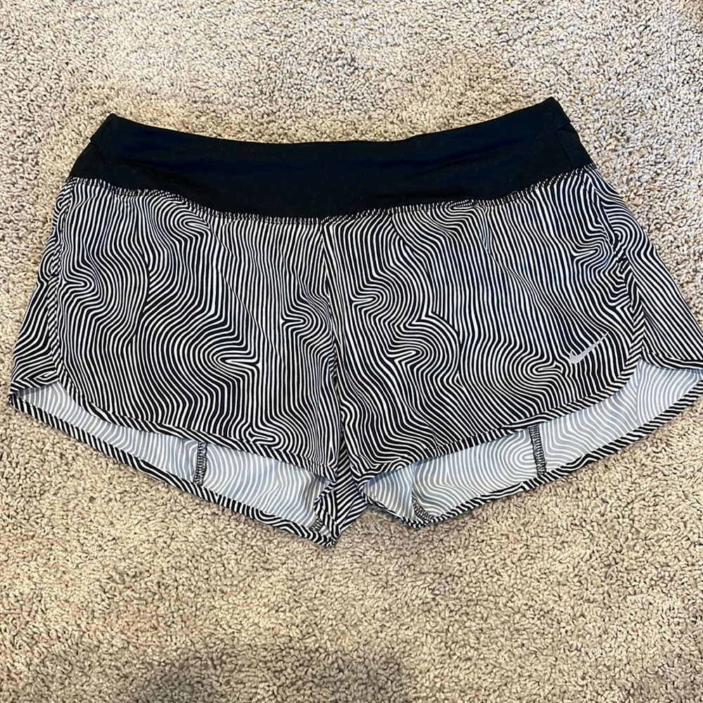 Nike running short. Black and white. Size medium